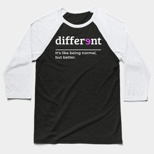 Be Different for Autism Awareness Month Baseball T-Shirt